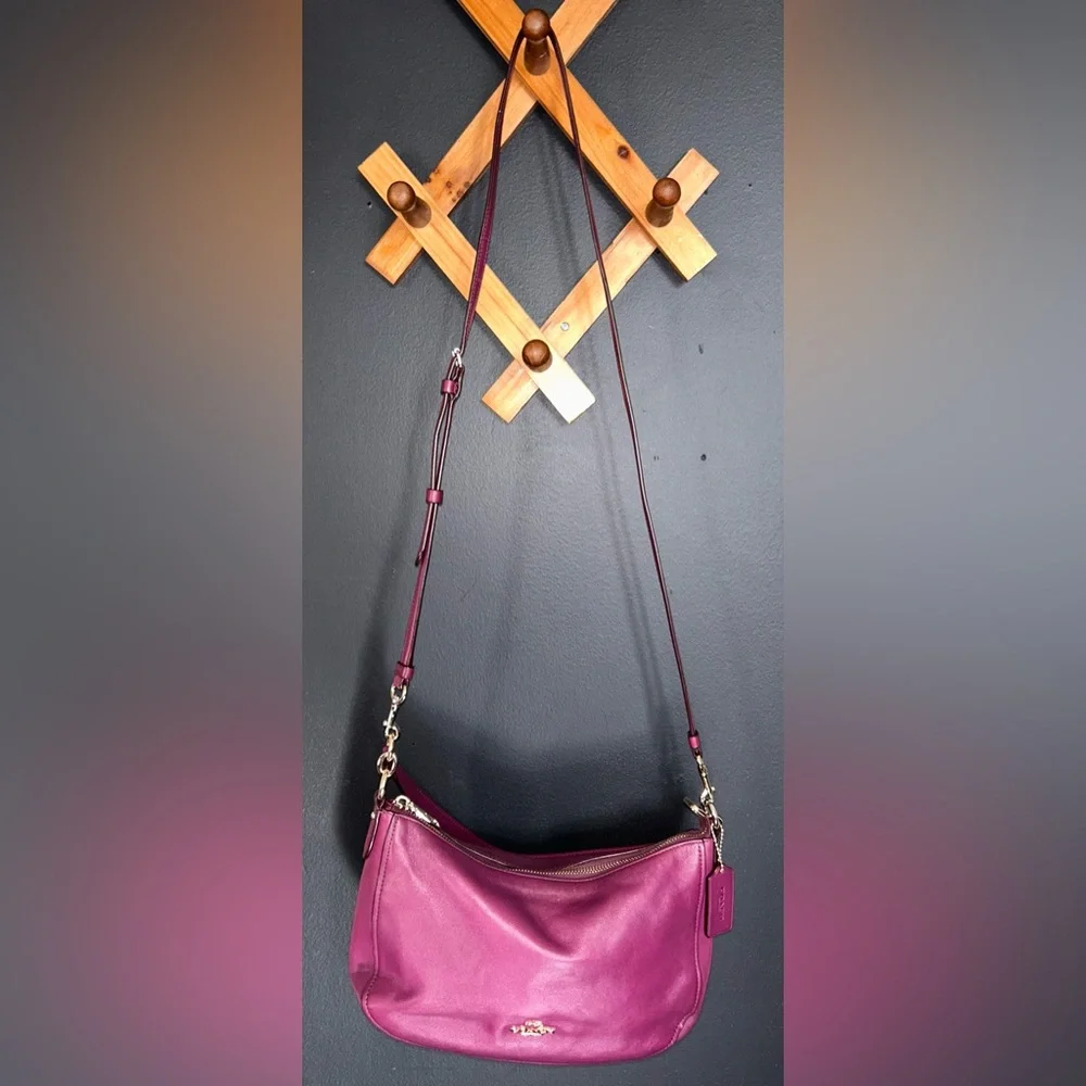 Coach Chelsea, 2way Smooth Purple Calf Leather Bag (2015) - 37018 - Picture 16 of 16